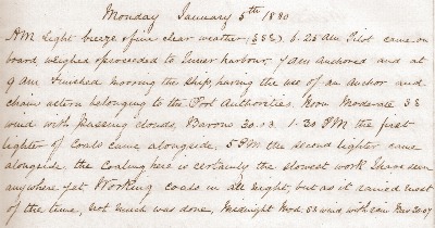 05 January 1880 journal entry